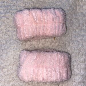 Soft Pink Skincare Wristbands